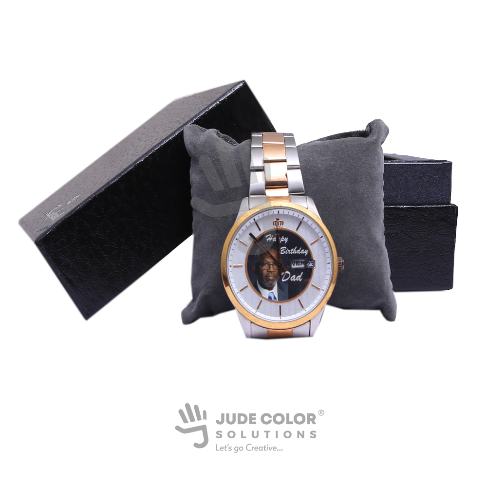 Personalized Birthday Photo Stainless Steel Watch