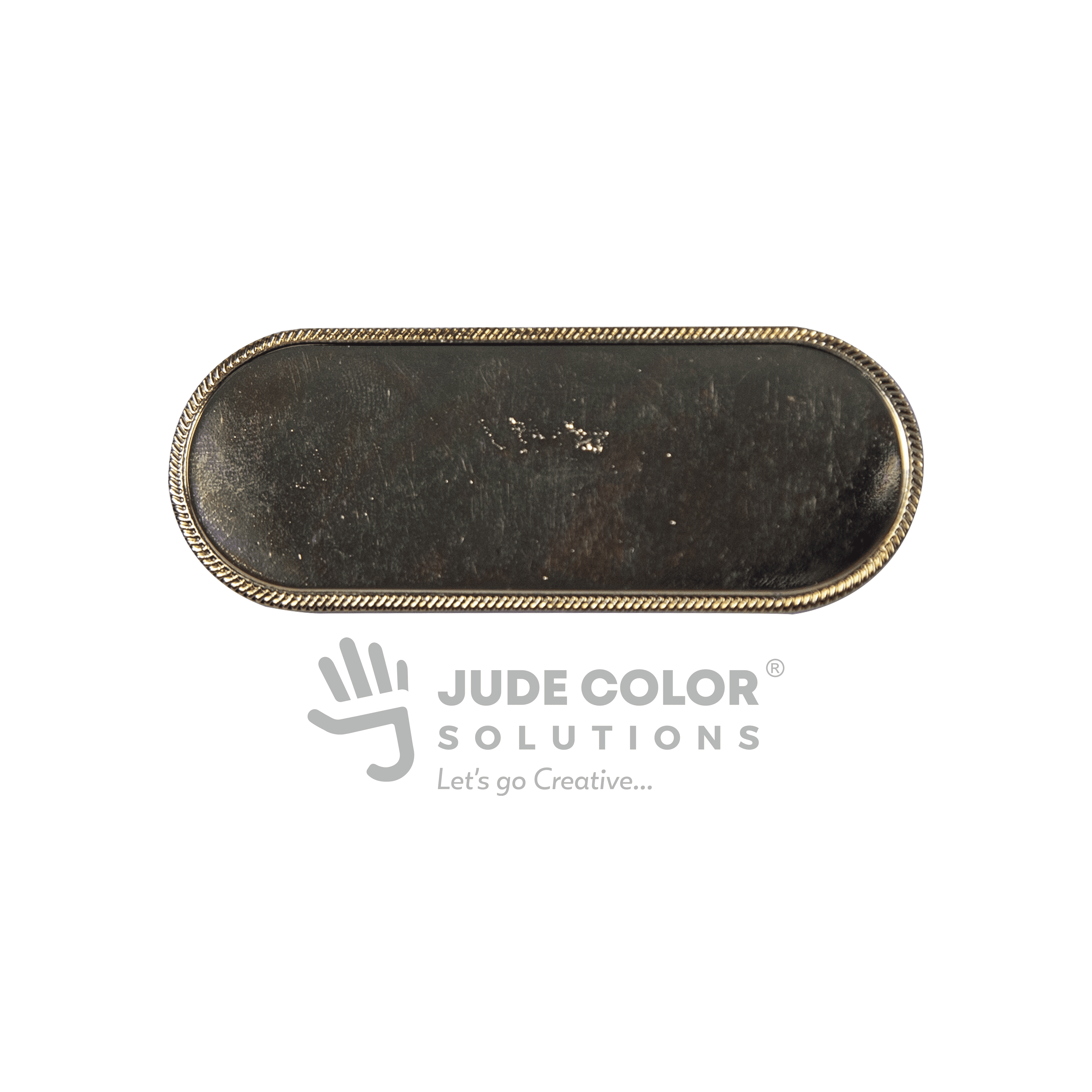 Classic Gold Edge Oval Name Tag