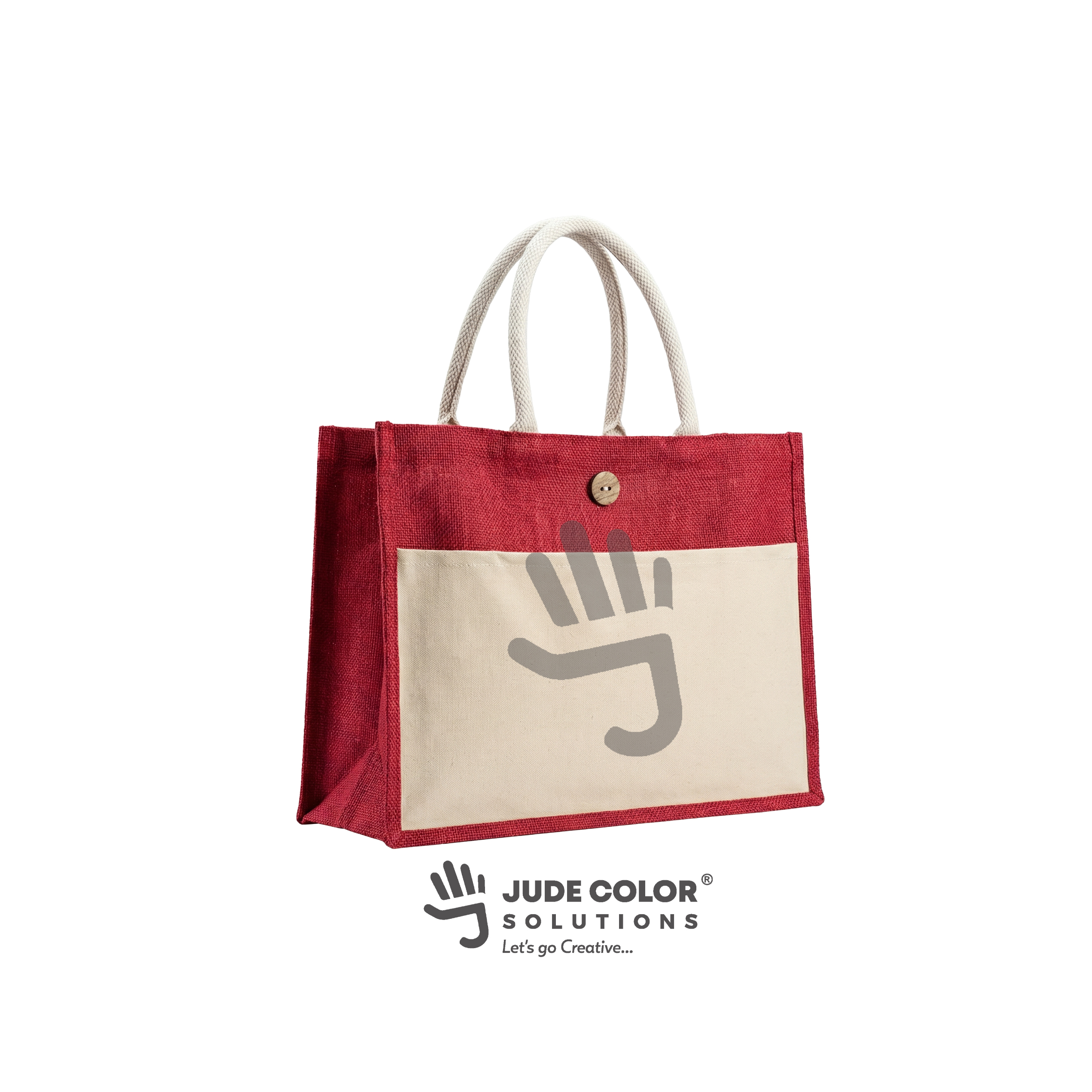 Red Panel Jute Bag