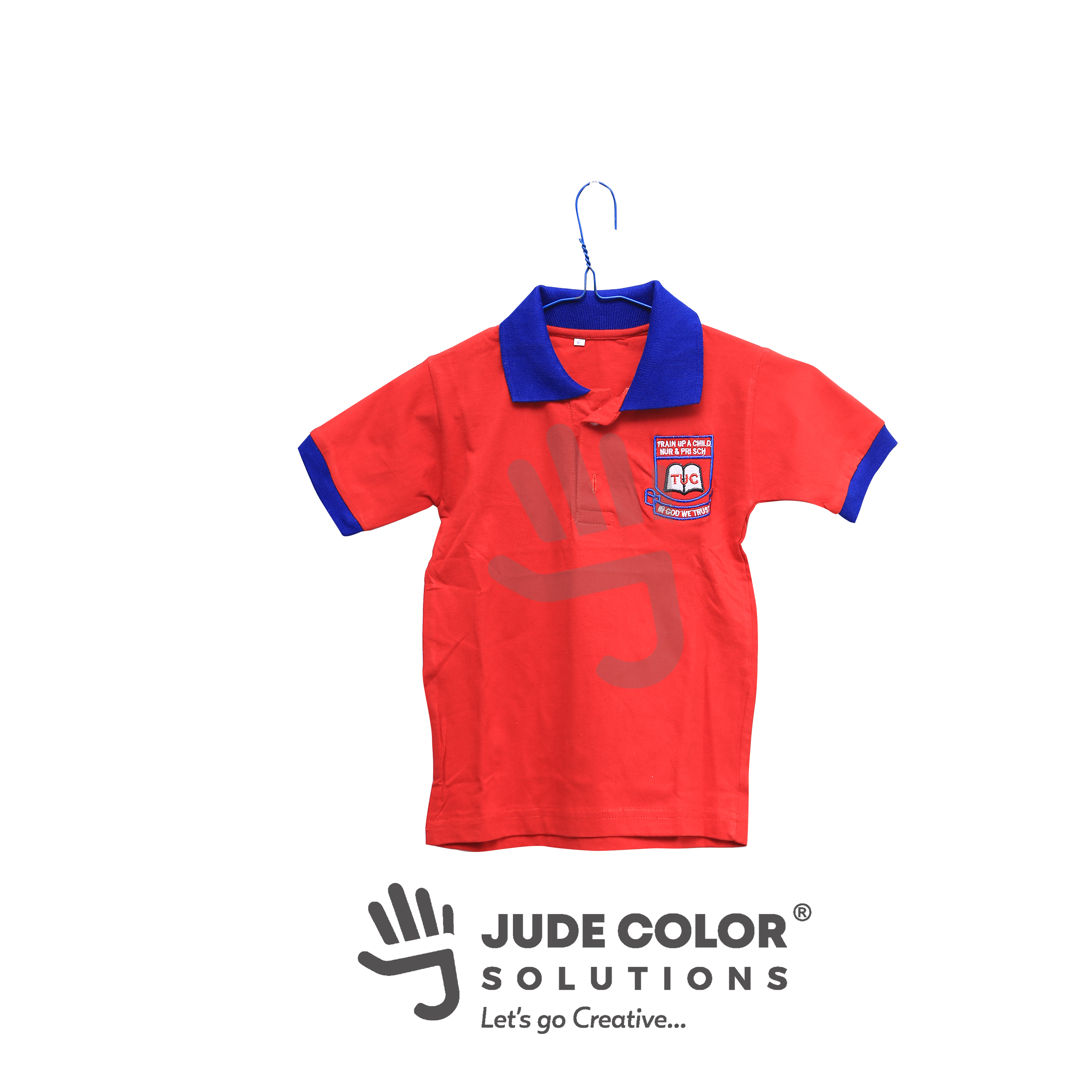Polo Shirt with Blue Collar