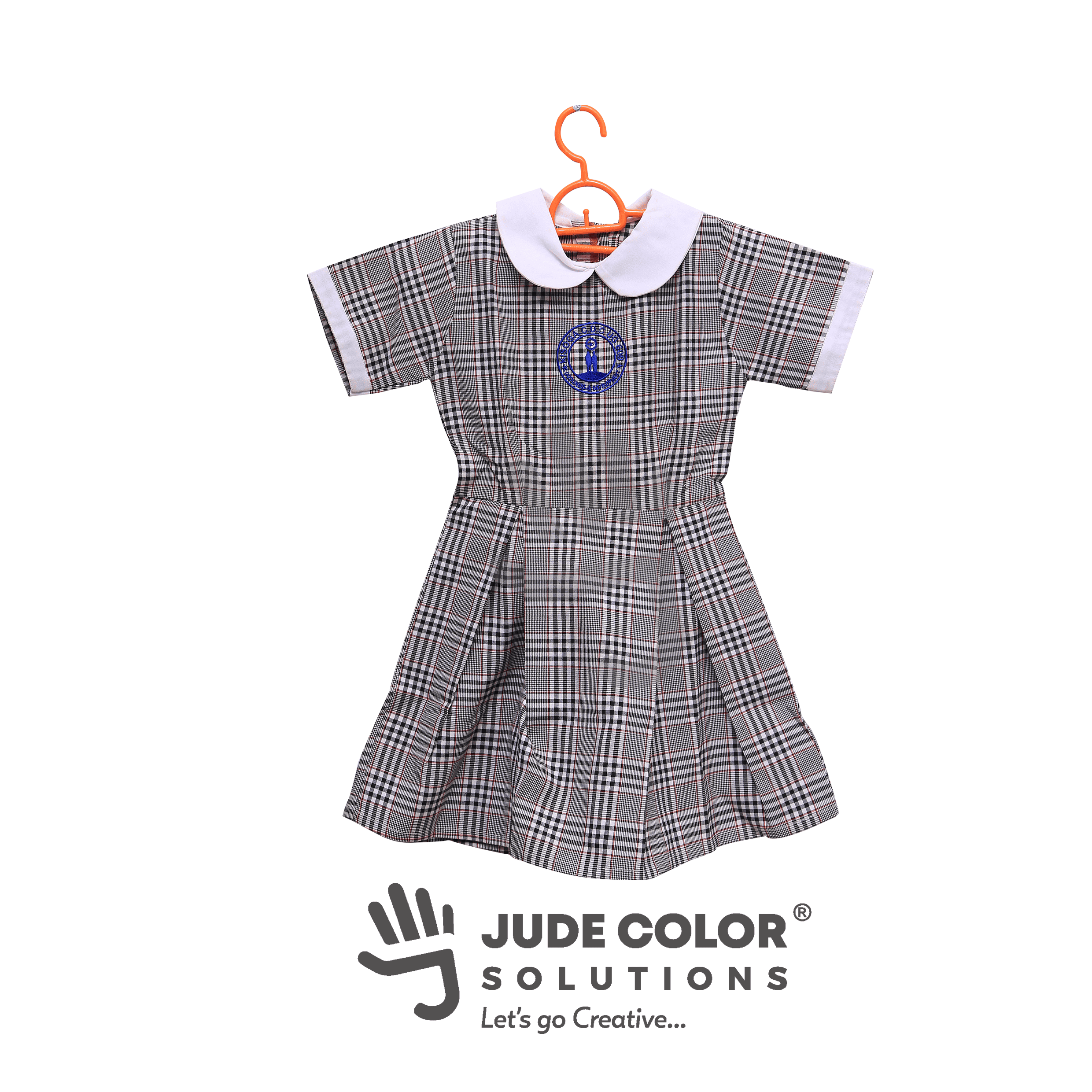 Plaid School Dress with White Collar