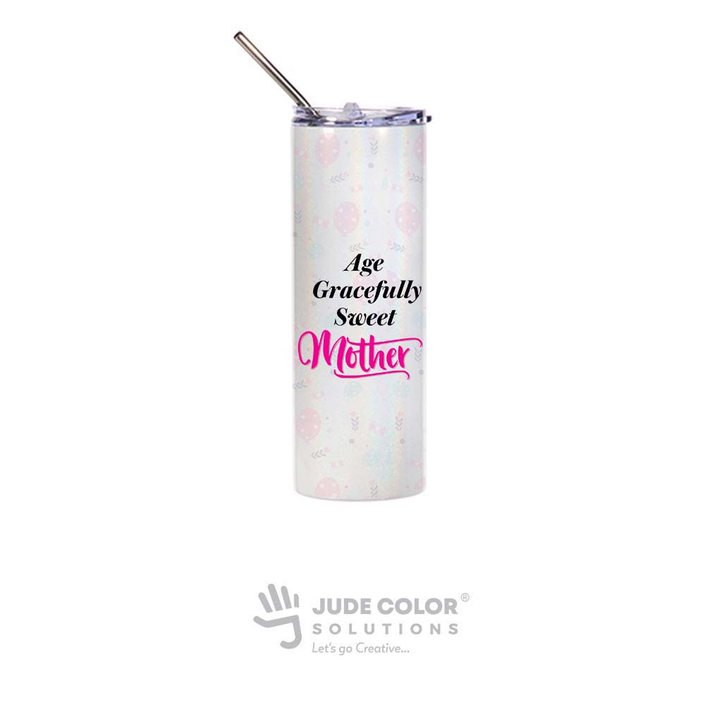 Sparkling stainless tumbler White