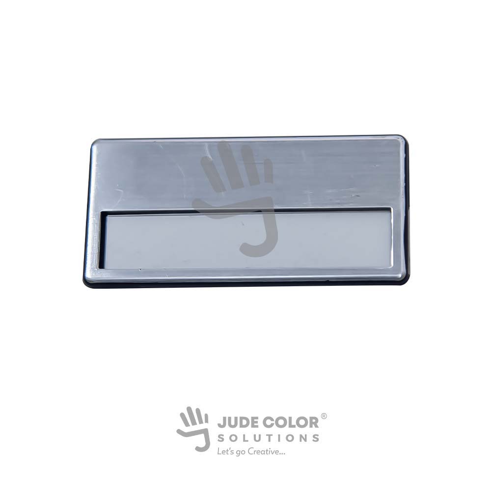 Black/Silver insertable nametag