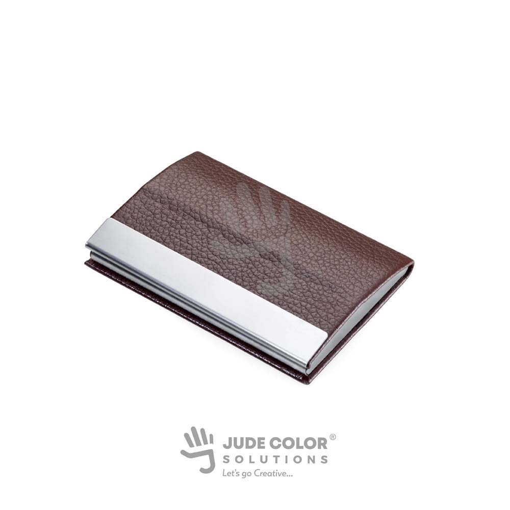 Business Card holder single coffee brown