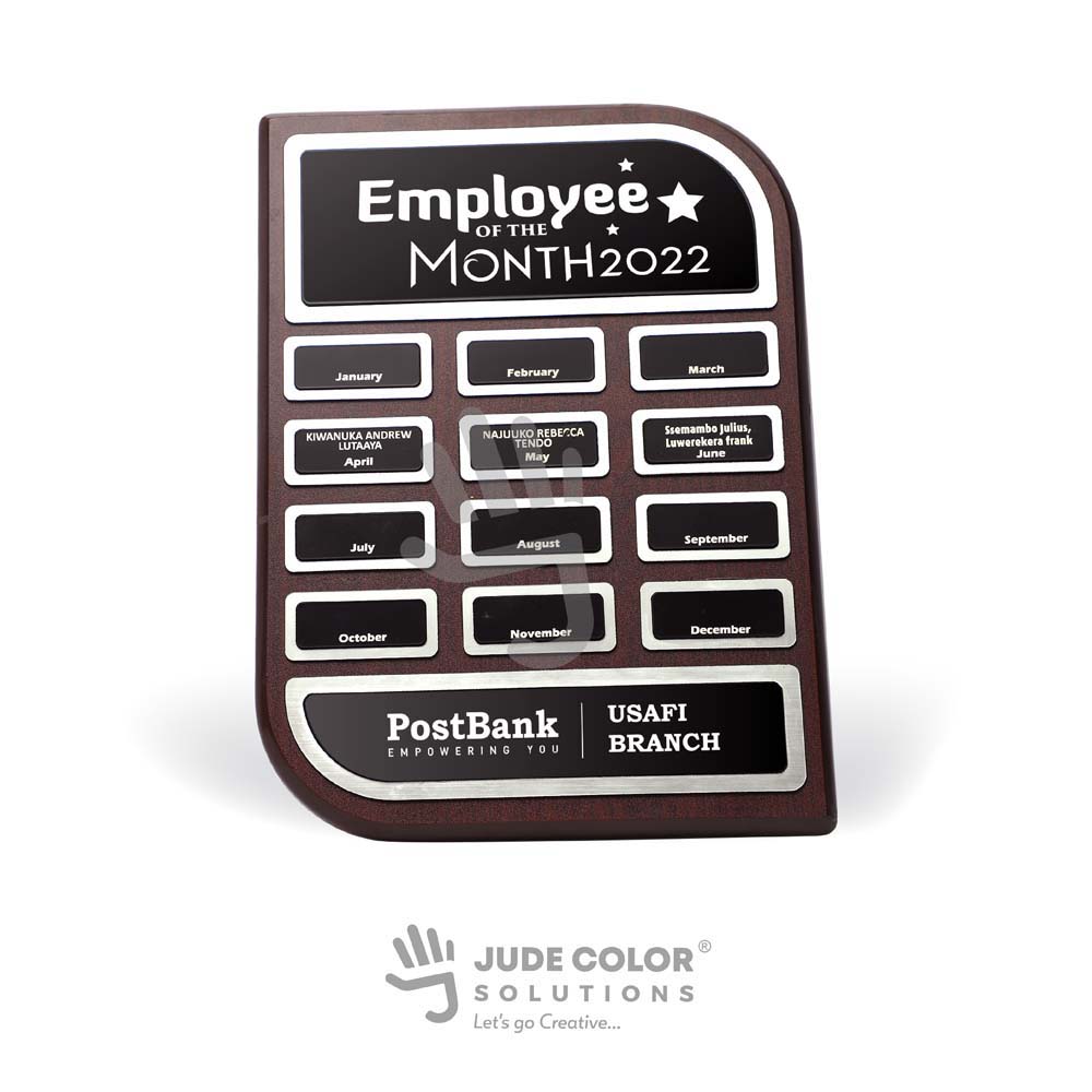 Employee of month Plaque