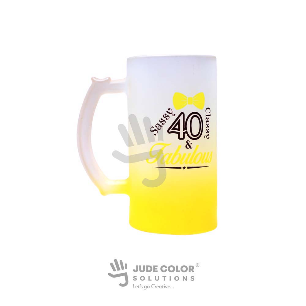 16oz Gradient Yellow glass