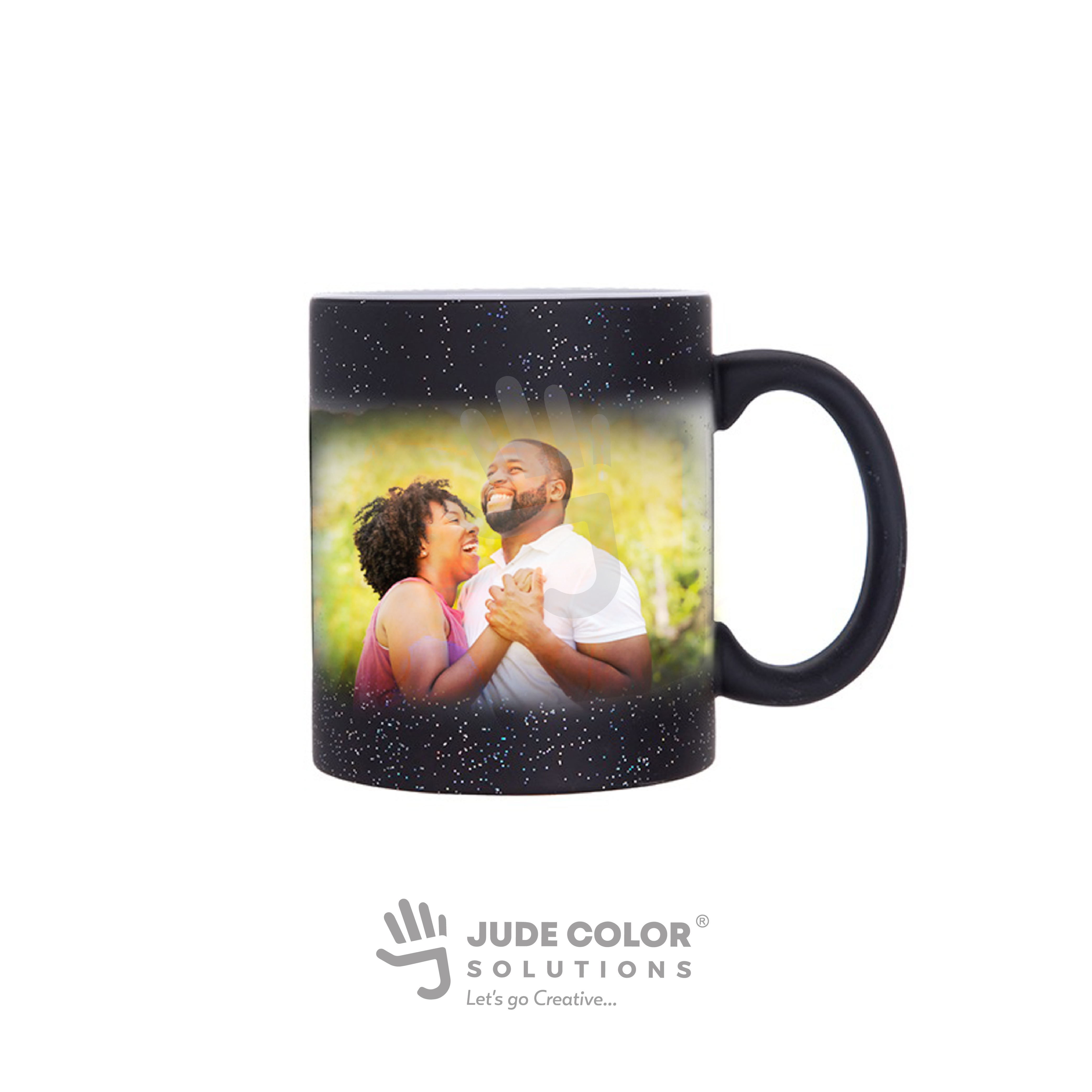 Glitter Changing mug Black