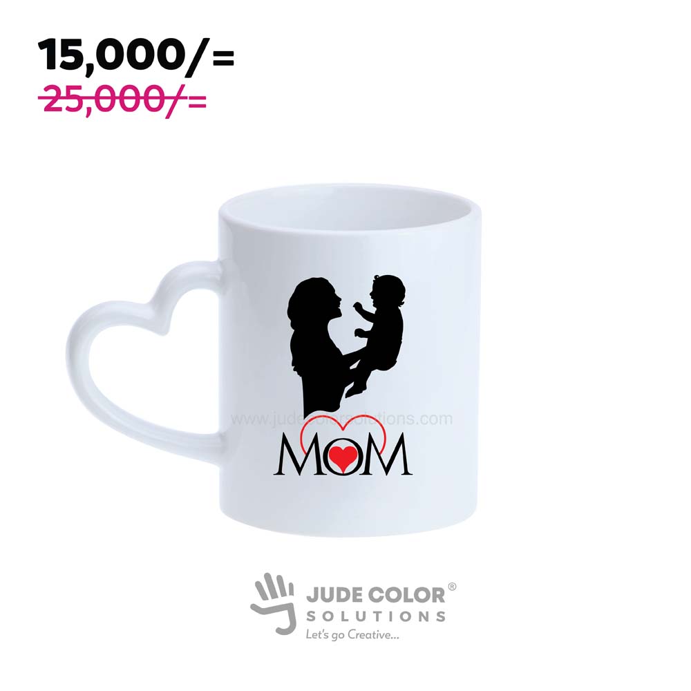 Normal mug with Heart handle